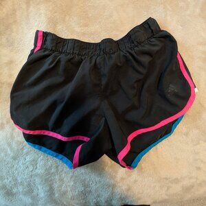 Black with Tri-color stripe Adidas shorts!
